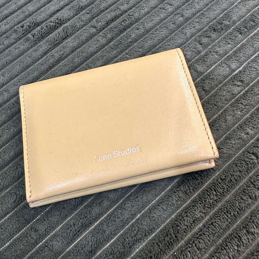 Acne Studios lemon Leather Wallet/ card holder